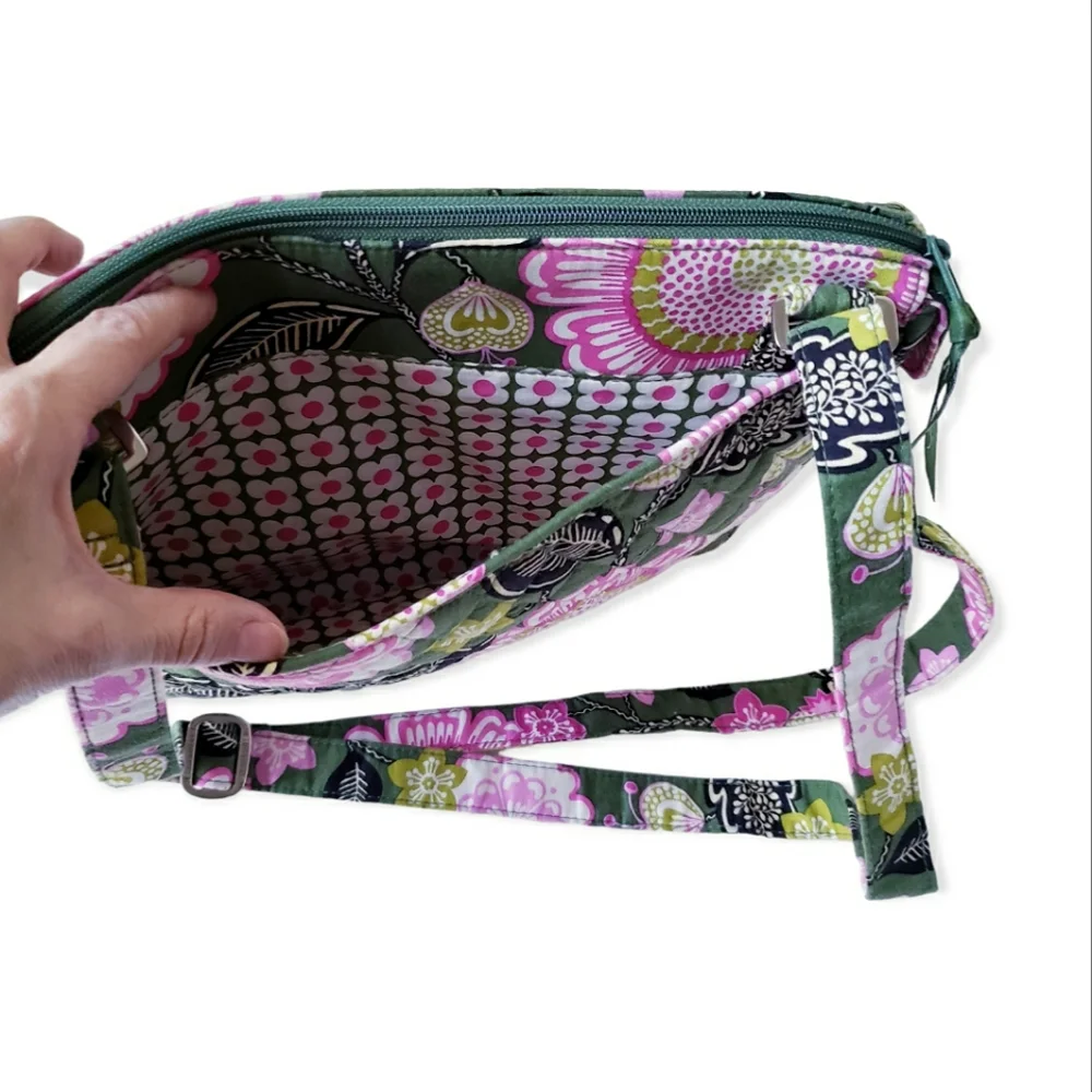 Vera Bradley Retired Olivia Pink Laptop Messenger Bag